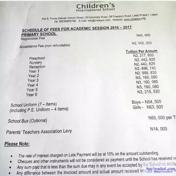 Photo: Nigerian school where Nursery & Primary pupils pay N3m as school fees